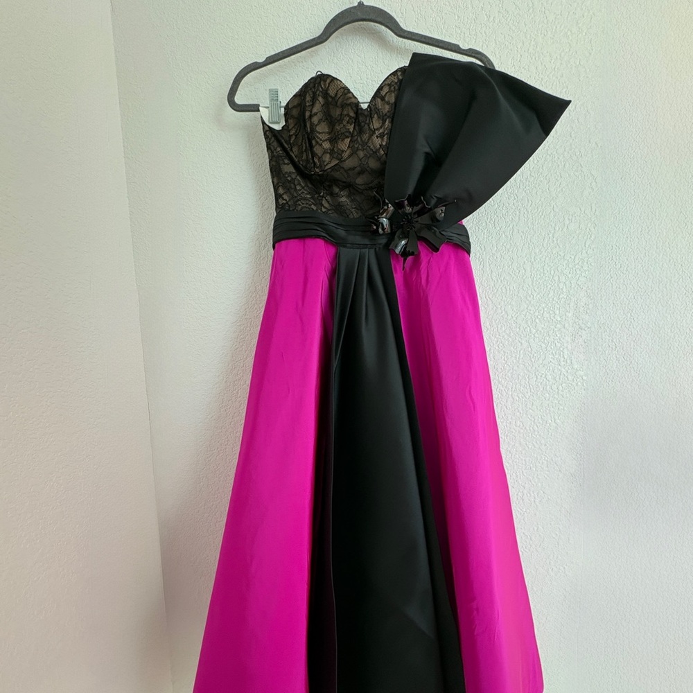 NEW With tags Sachin and Babi  Vesta dress/w Bow midi dress Fuchsia SZ 4